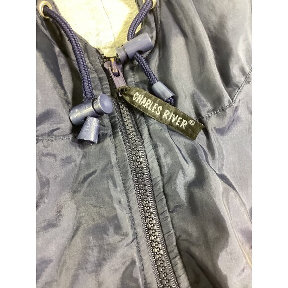 United States Navy Embroidered Hooded Jacket * Charles River*Large Navy Blue*EUC - Picture 5 of 7